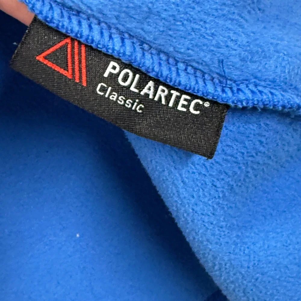 The North‎ Face Pullover Fleece Quarter Zip Polartec Classic Blue Mens L READ
